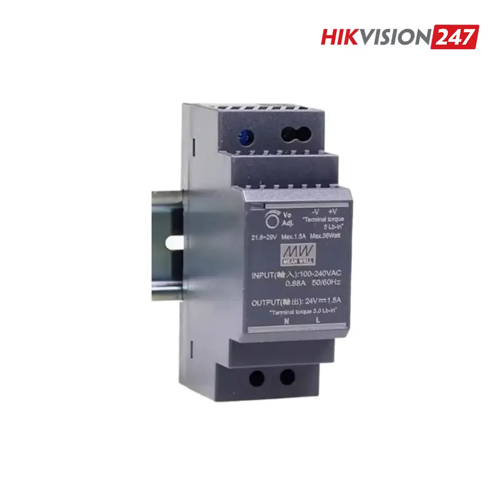 Bộ nguồn 48V DIN rail Hikvision DS-KAW36-4N cho hệ thống 2-wire HD