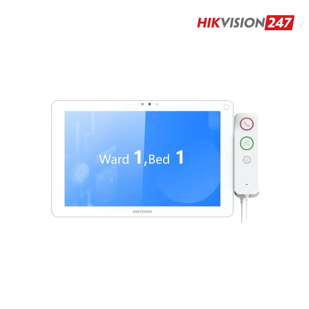 Terminal đầu giường bệnh nhân Hikvision DS-KHB9533X-WHS màn hình cảm ứng 10.1 inch