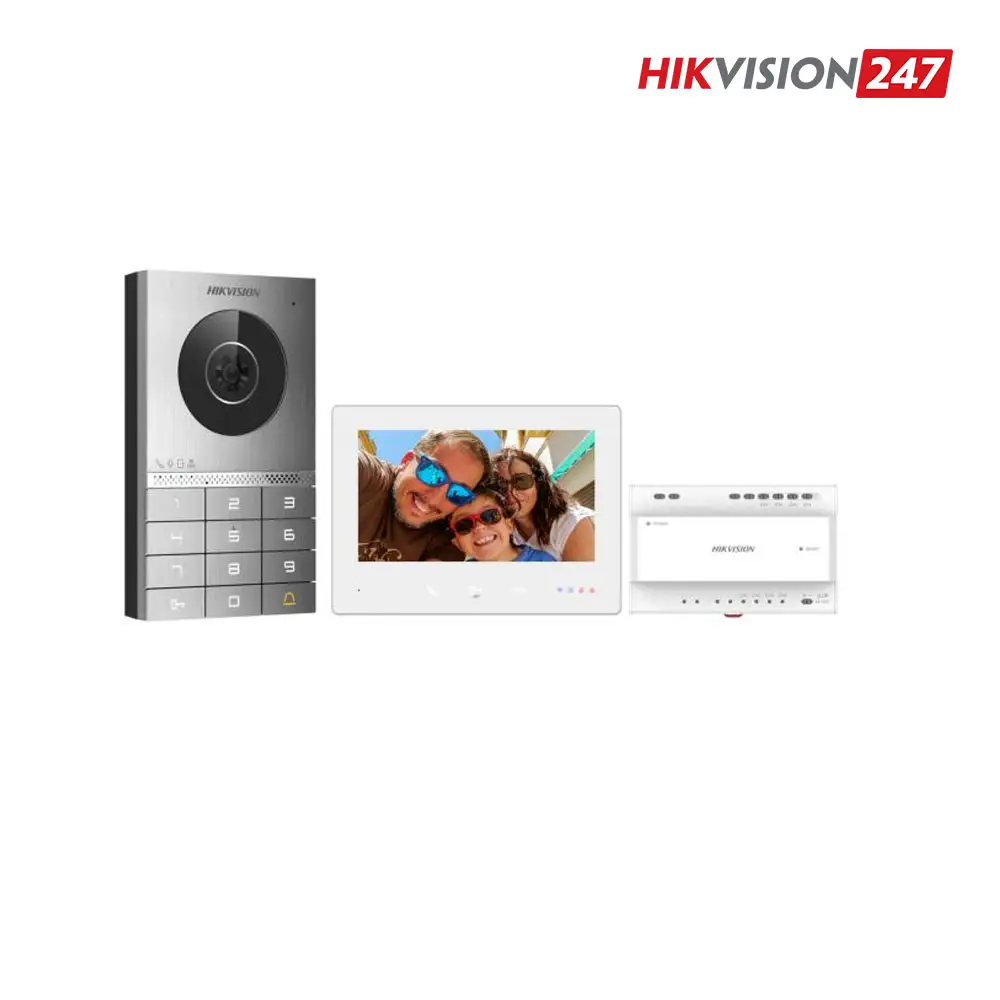 Bộ chuông cửa màn hình 2 dây HD Hikvision DS-KIS706EY cho biệt thự