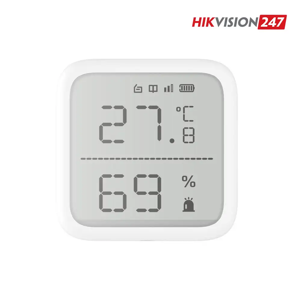 Cảm biến nhiệt độ không dây Hikvision DS-PDTPH-E-WB màn hình 2,7 inch